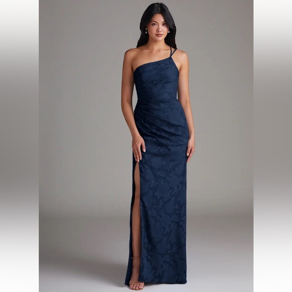 Azazie Dresses & Skirts - NWT azazie eren dress in navy floral burnout